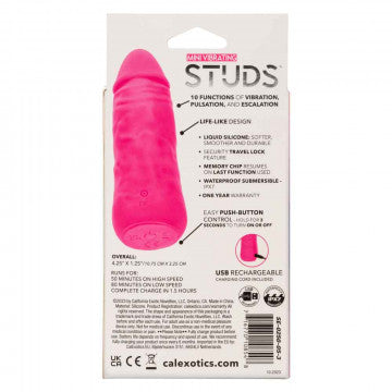 Mini Vibrating Studs – Compact Powerful Bullet Vibrator (Pink)